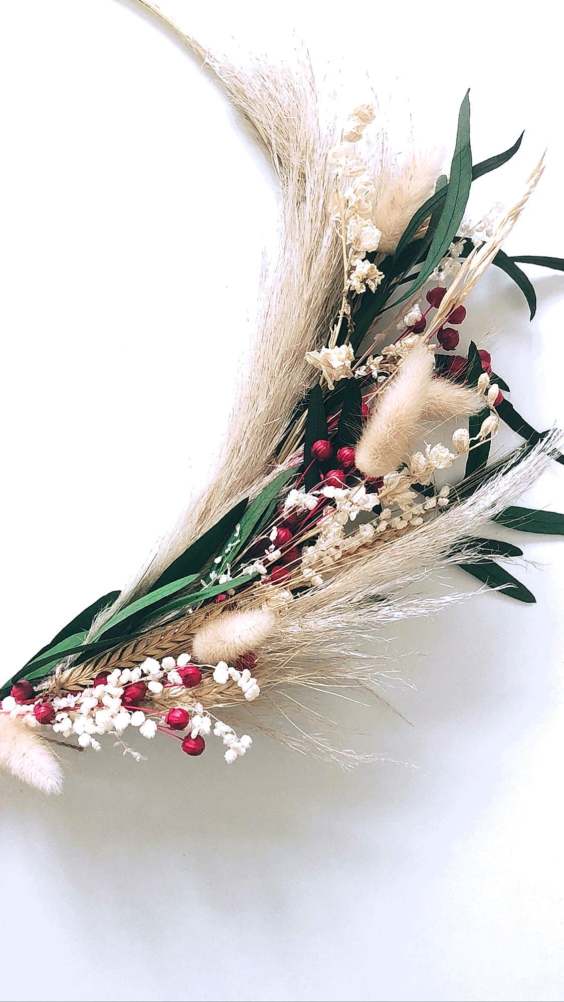 Couronne de fleurs séchées-Swann