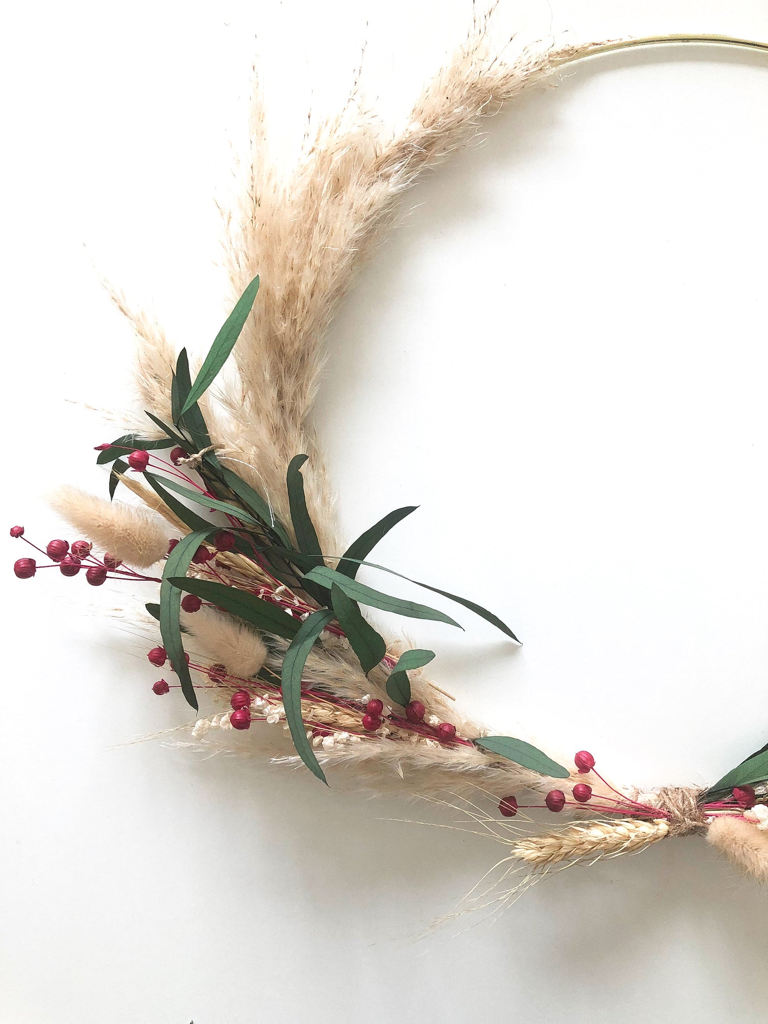 Couronne de fleurs séchées-Swann