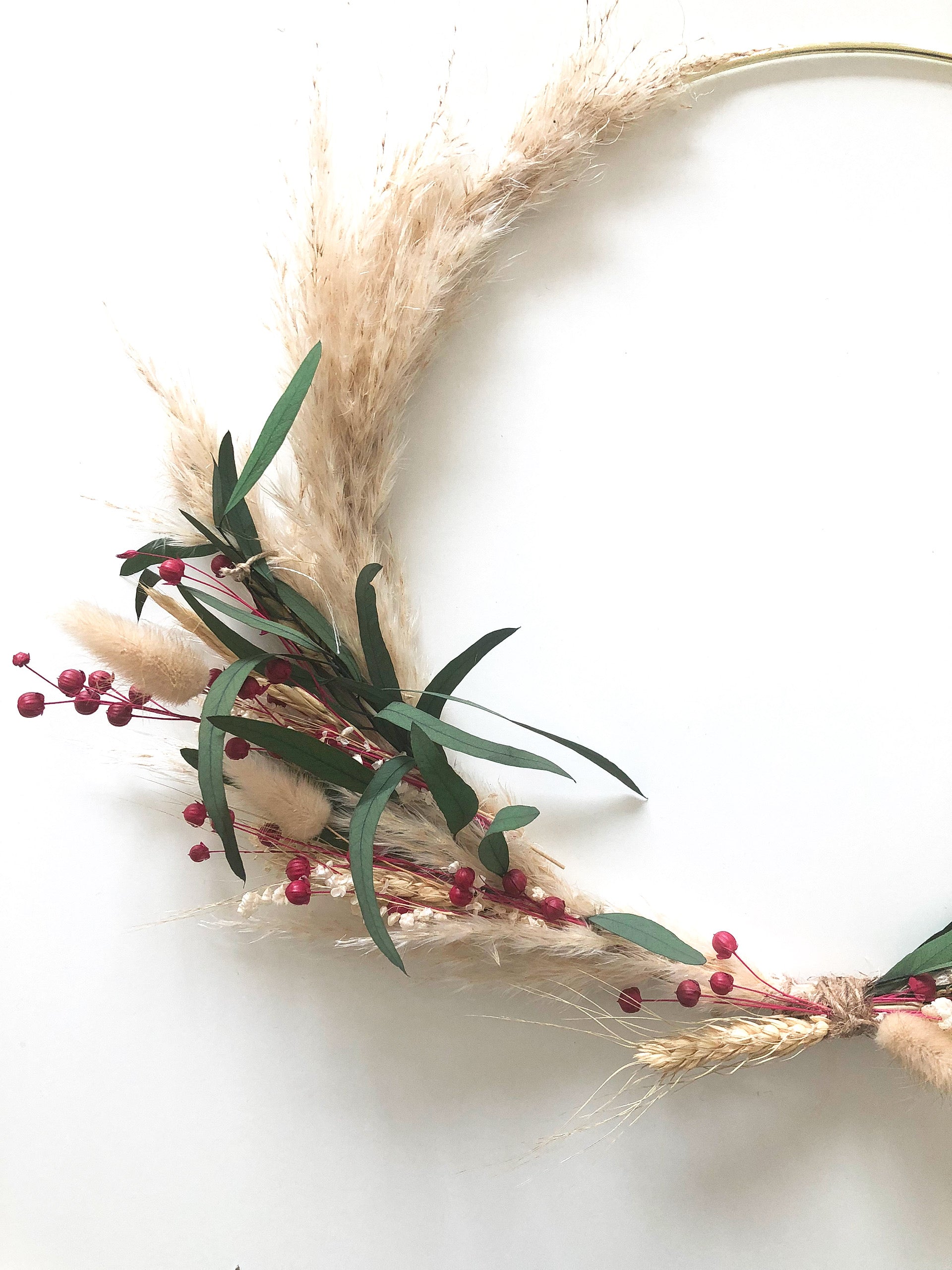 Couronne de fleurs séchées-Swann