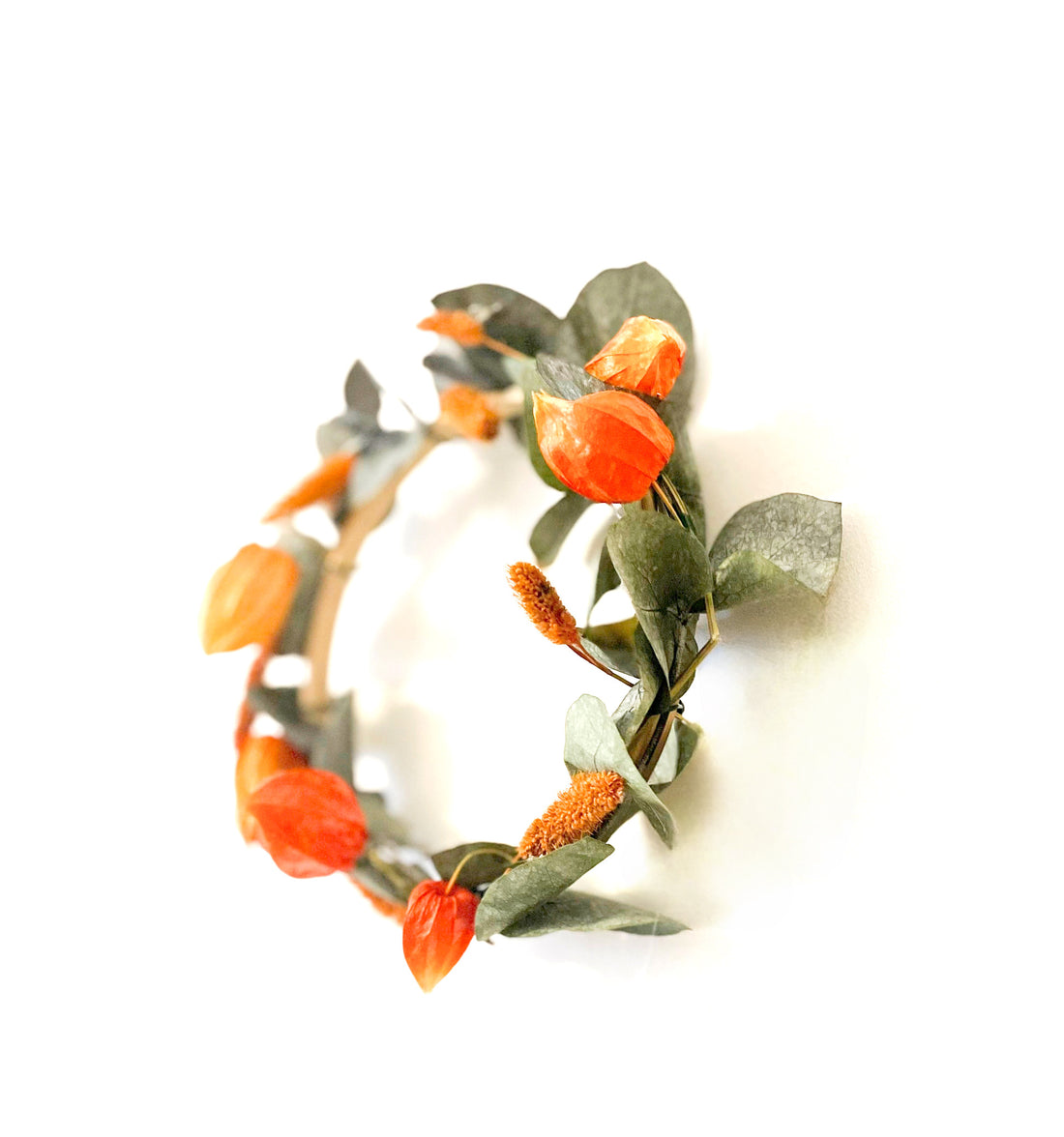 Couronne en fleurs séchées - Physalis