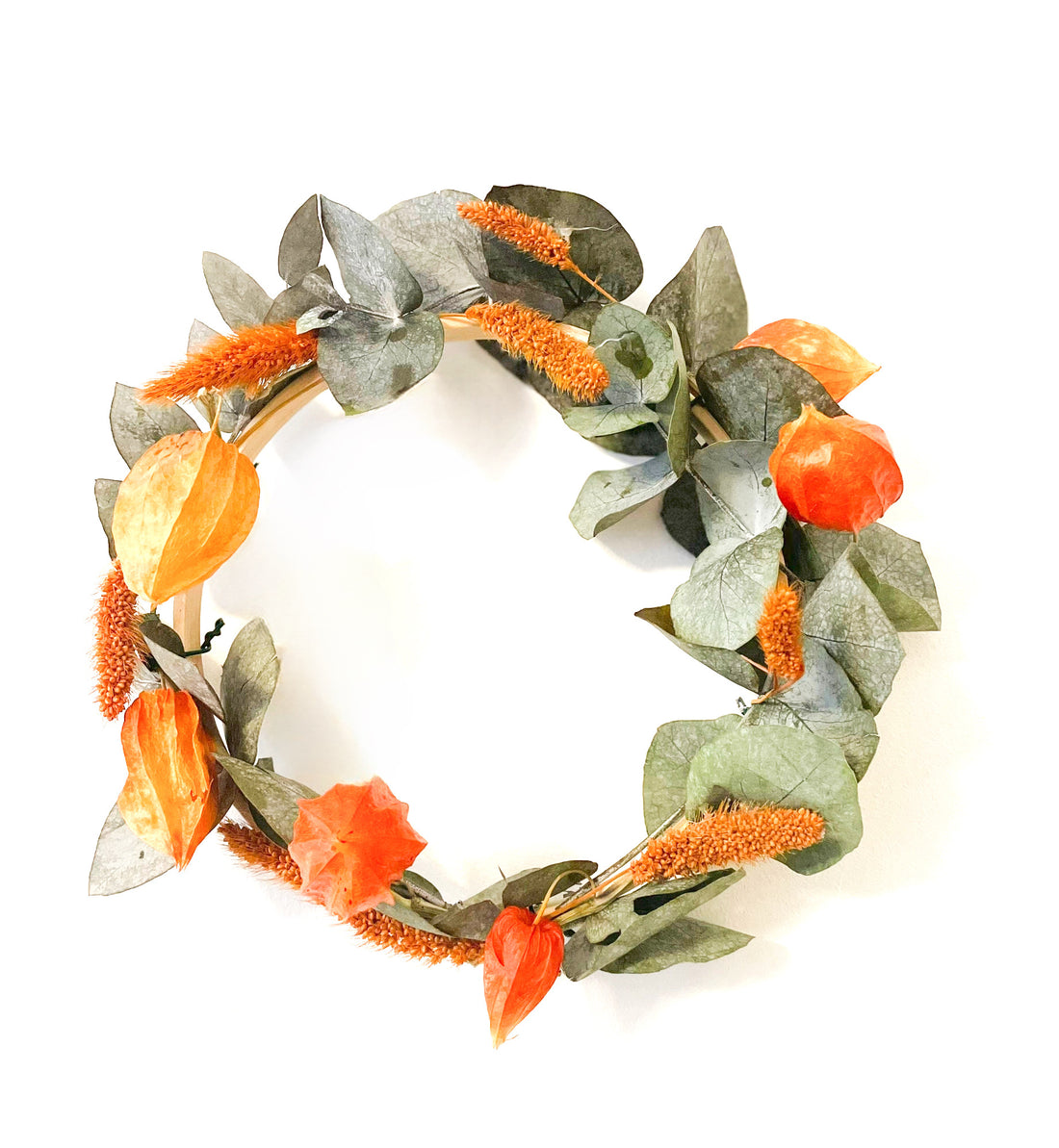 Couronne en fleurs séchées - Physalis