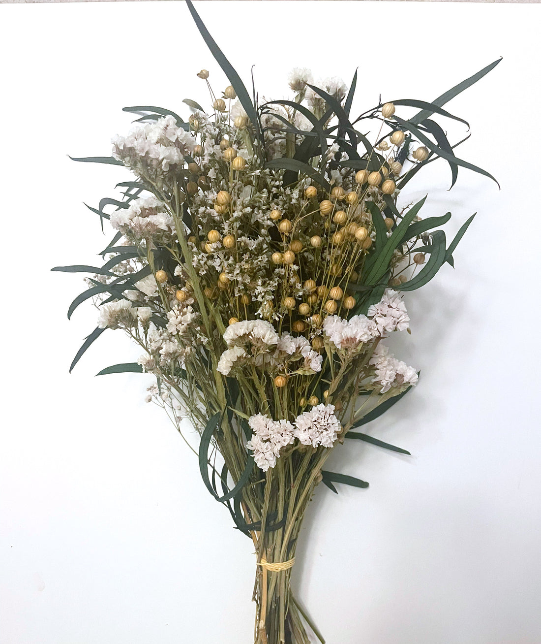 Bouquet en fleurs séchées crème - Noël