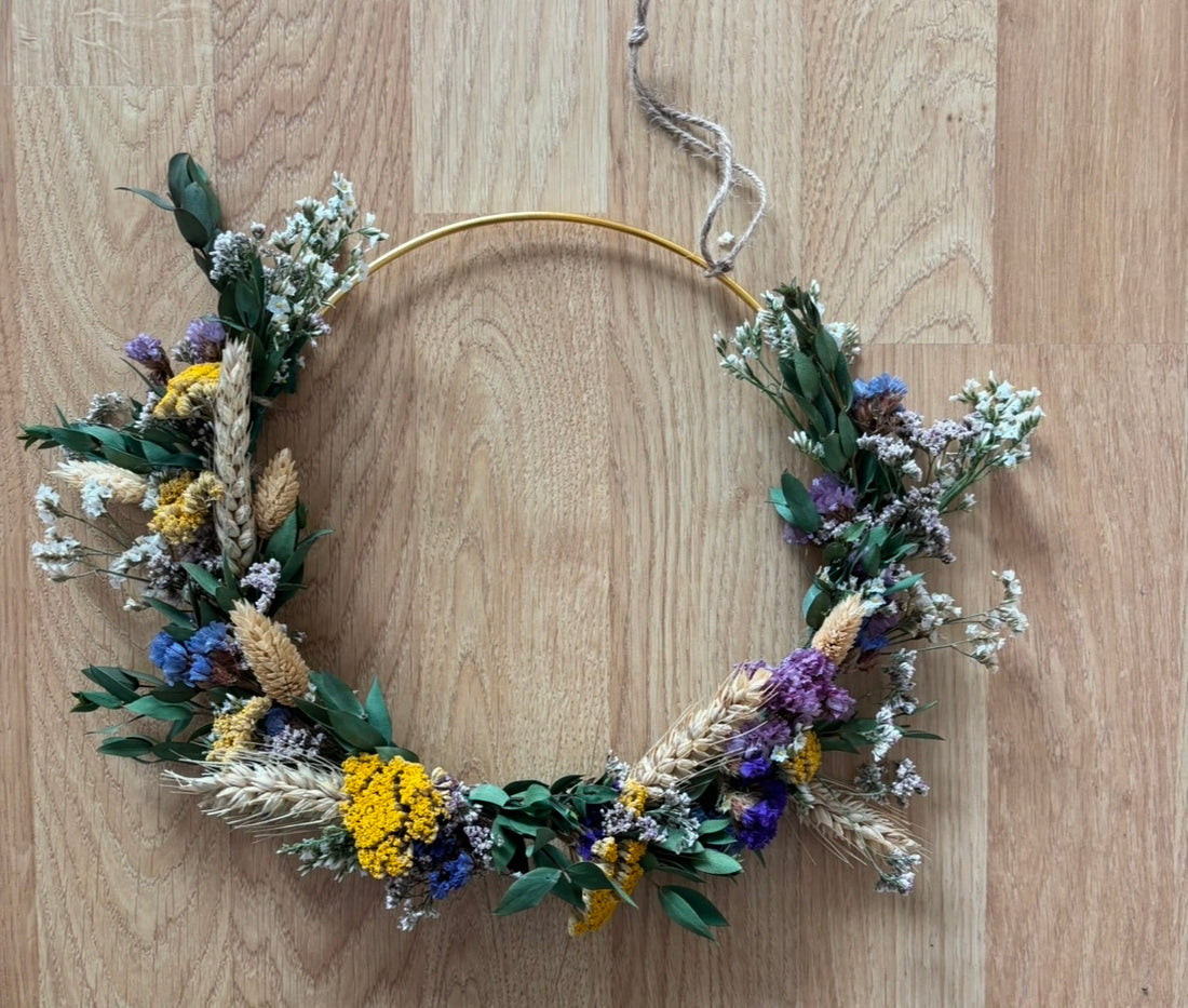 Couronne en fleurs séchées - Aurélie