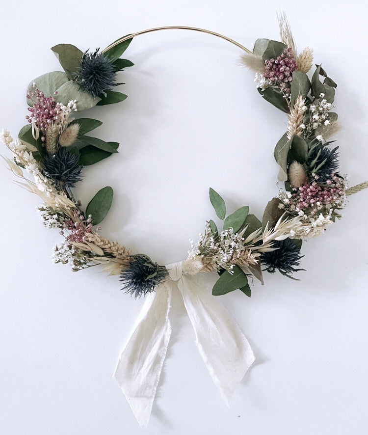 Couronne de fleurs séchées-Lina