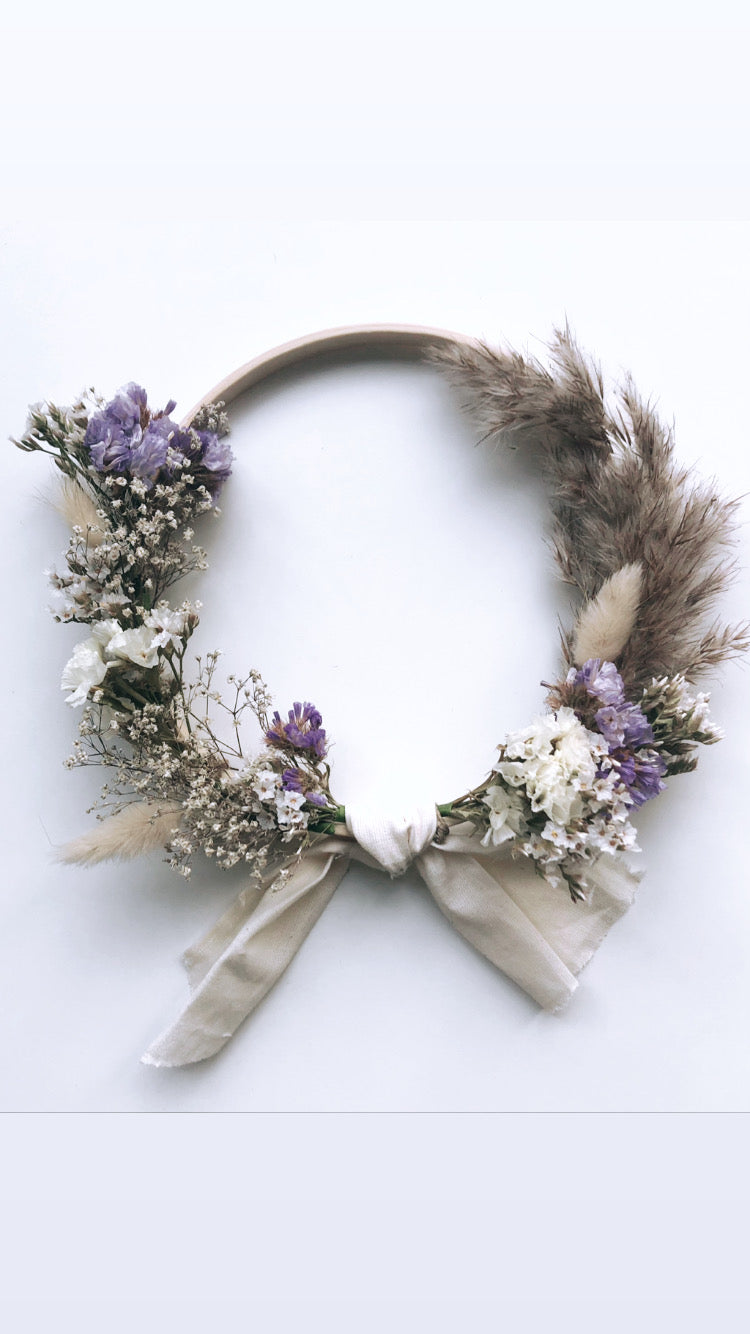 Couronne de fleurs séchées-Albane