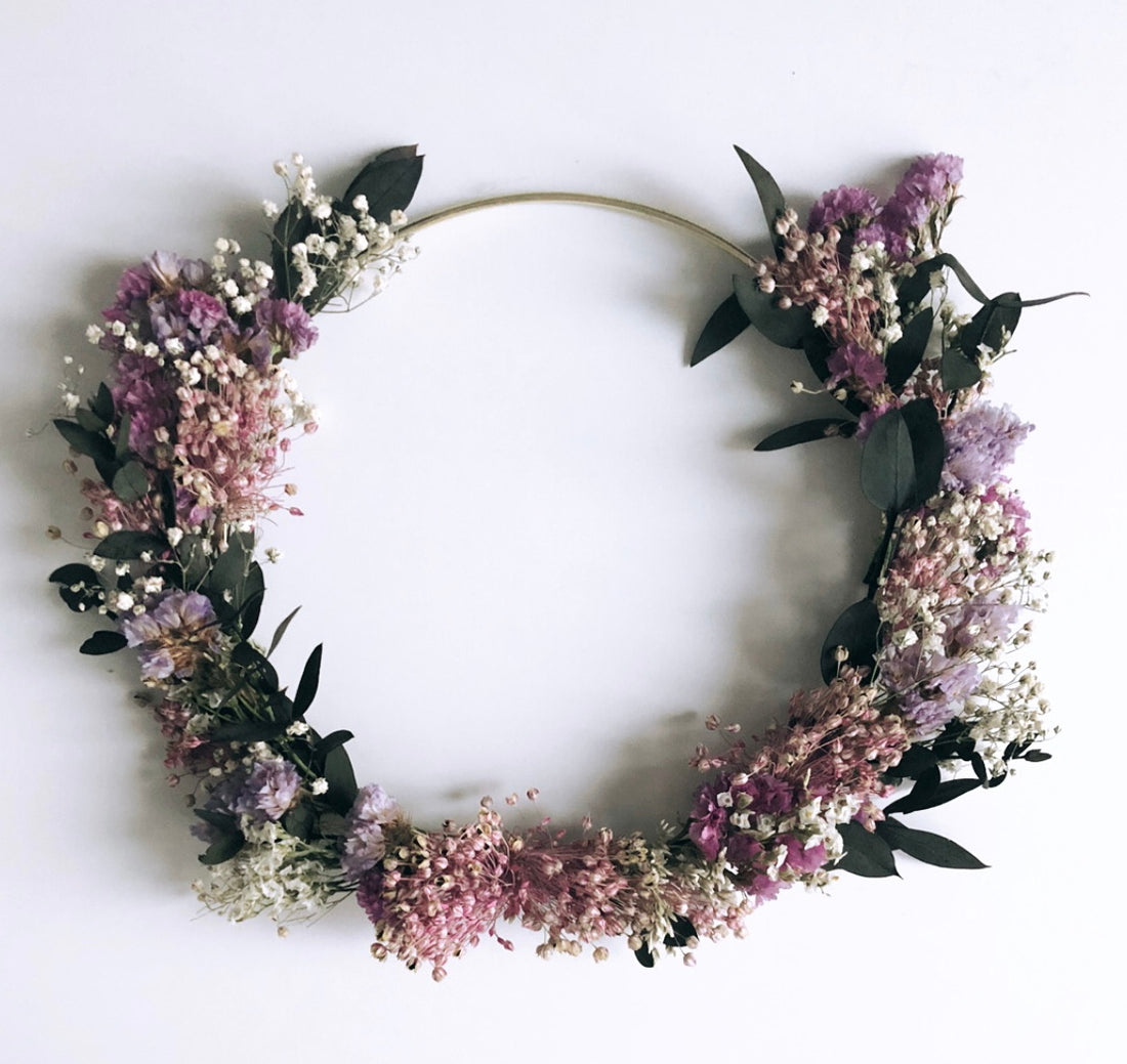Couronne de fleurs séchées-Lova