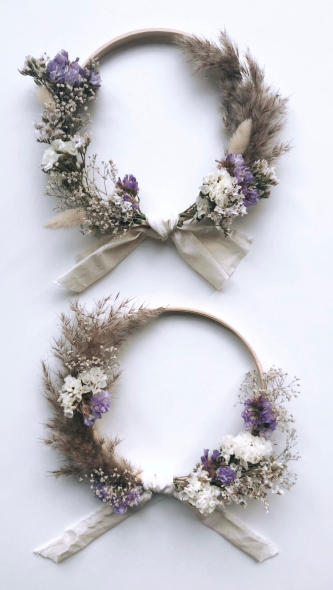 Couronne de fleurs séchées-Albane