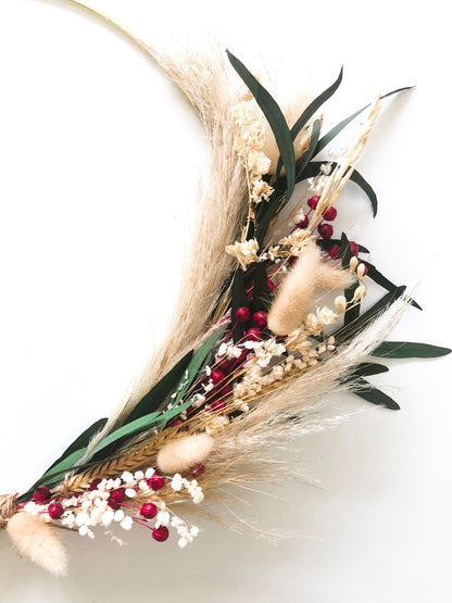Couronne de fleurs séchées-Swann