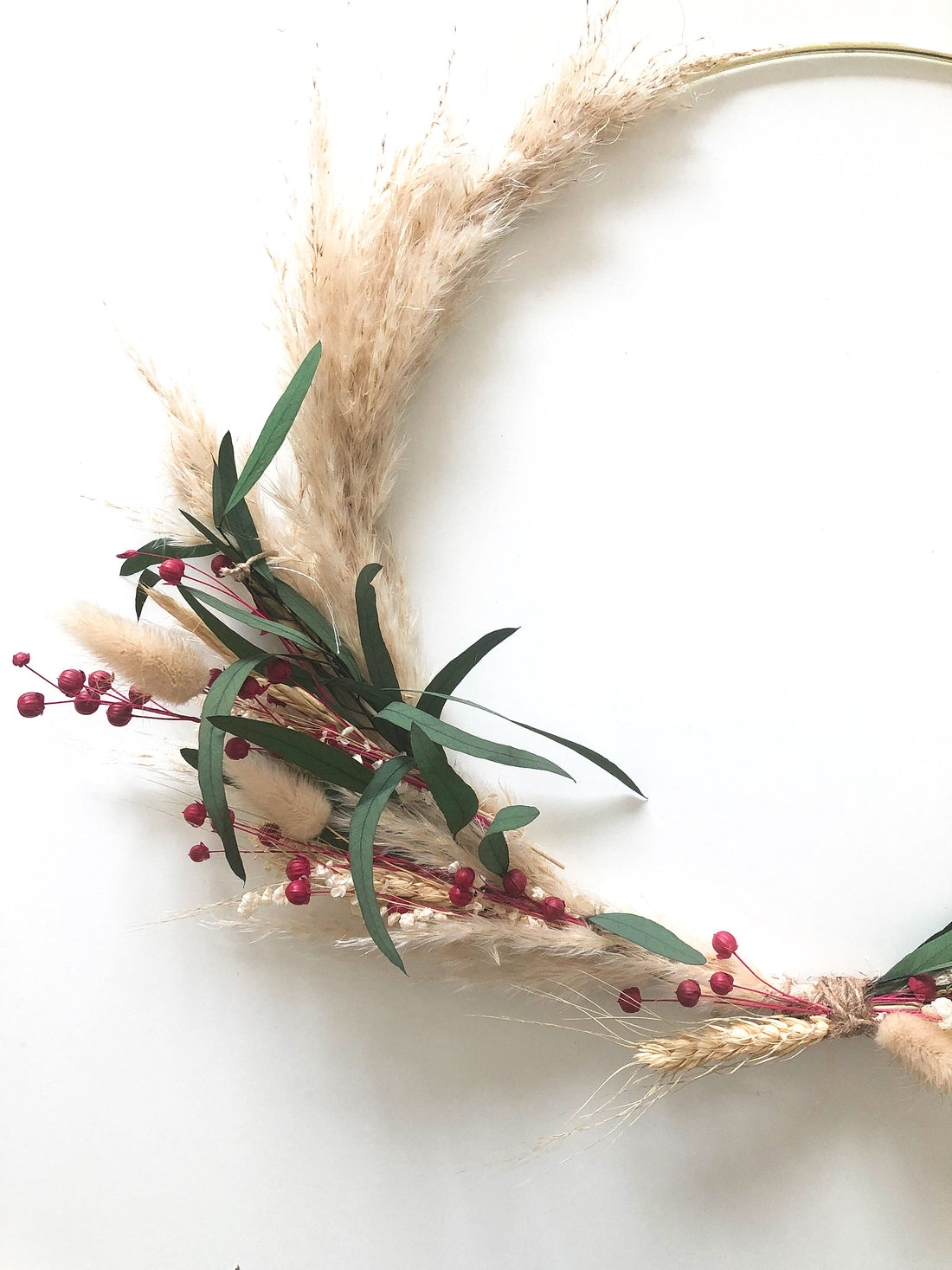 Couronne de fleurs séchées-Swann